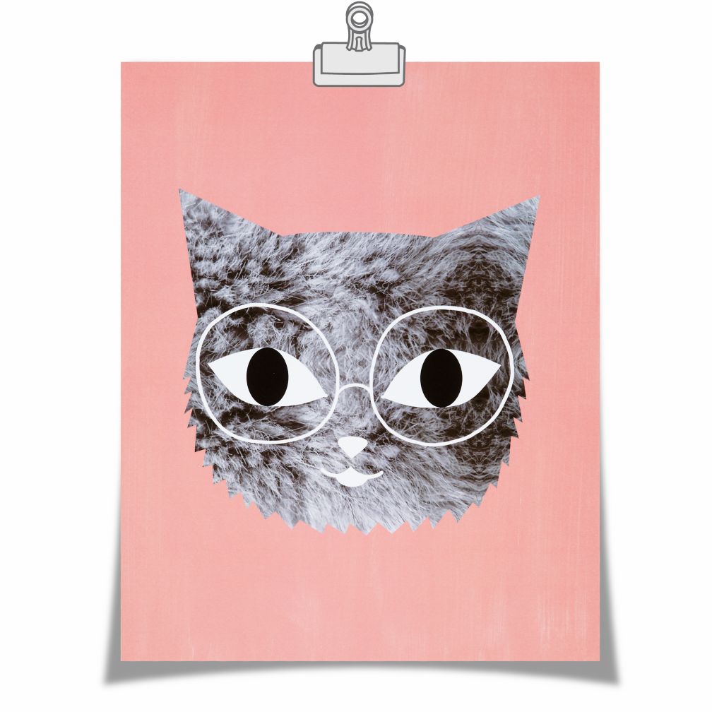 Fur and Glasses Wall Art