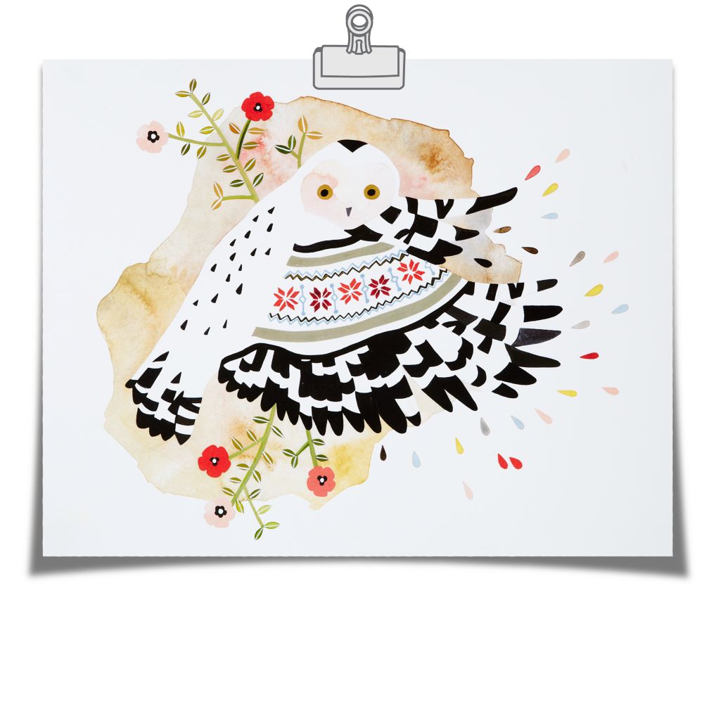 Owl in Flight Wall Art
