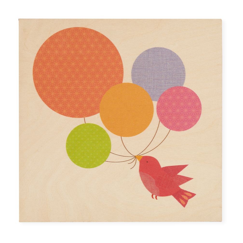 Personalized Wall Plaque (Balloons and Bird)