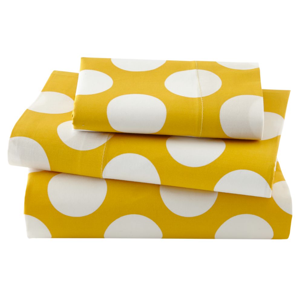 New School Toddler Sheet Set (Yellow Dot)