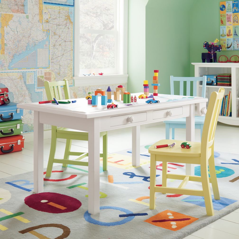 Activity Table w/Paper Roller (White)