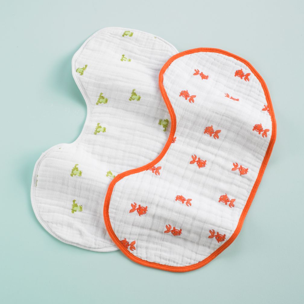 Frogs & Goldfish Burpy Bib Set