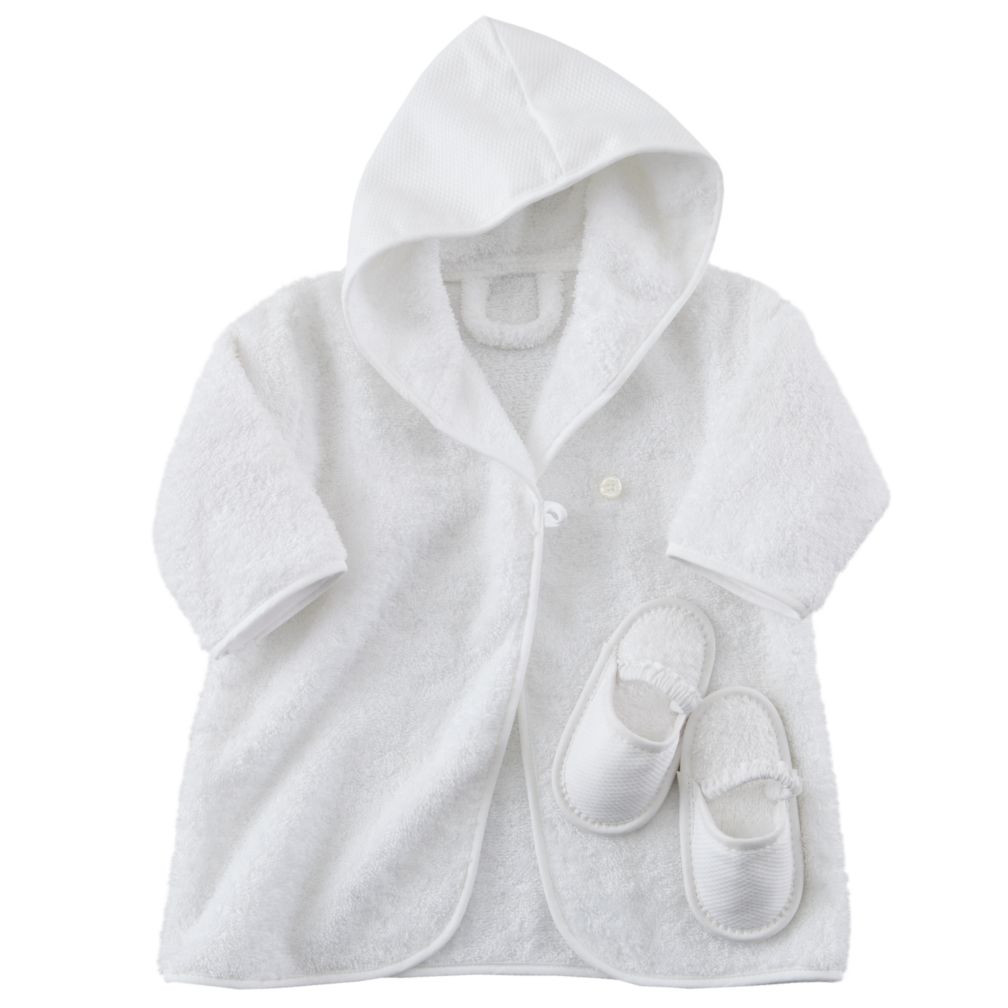 Baby Bathrobe and Slippers Set