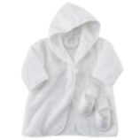 Baby Bathrobe and Slippers Set