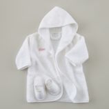 Personalized Bath Robe and Slippers Set (Pink Lettering)
