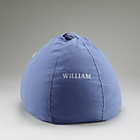 30" Blue Personalized Beanbag Chair includes Cover and InsertFree embroidered personalization!