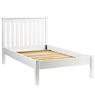 Twin White Bed (Headboard w/wood frame)