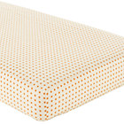 Orange Dot Crib Fitted Sheet