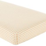 Crib Fitted Sheet (Yellow with Orange Dot)