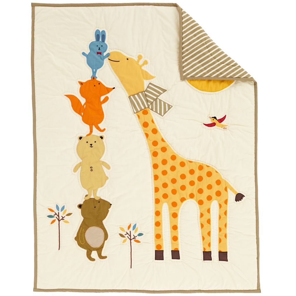Bright Eyed, Bushy Tailed Crib Quilt