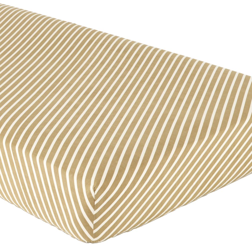 Crib Fitted Sheet (Green Stripe)