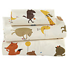 Animal Print Toddler Sheet Set(includes 1 fitted sheet, 1 flat sheet and 1 case)