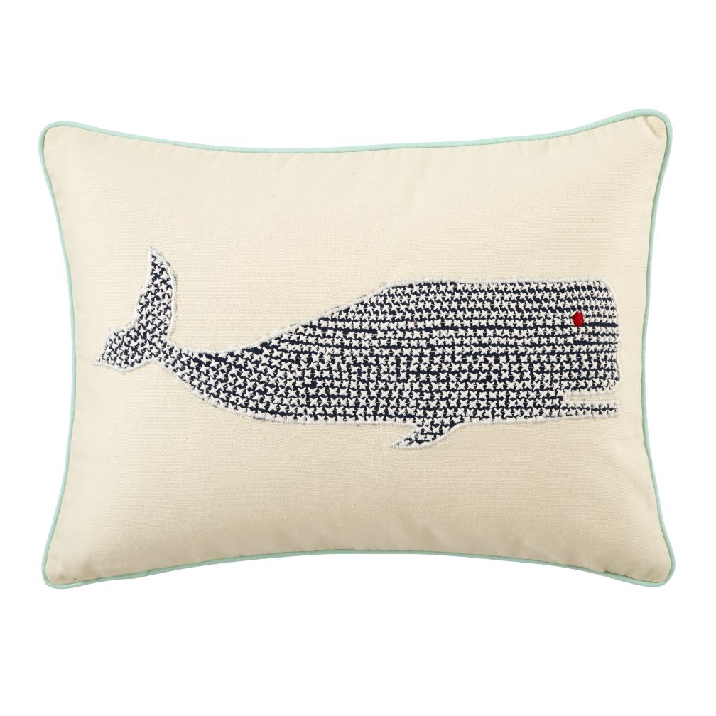 whale throw pillow