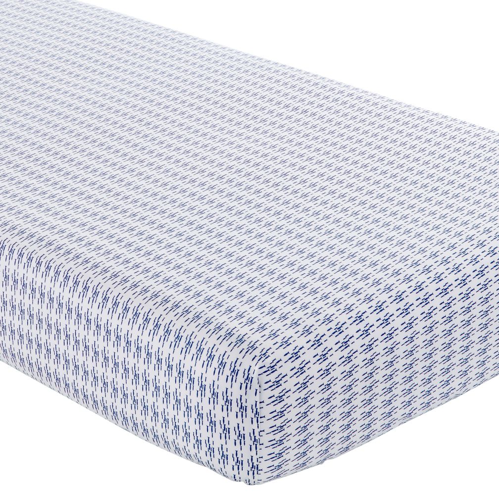 Crib Fitted Sheet  (Blue Fish Print)