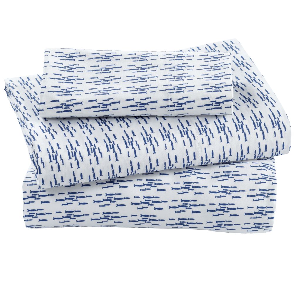 Fine Prints Toddler Sheet Set (Blue Fish)
