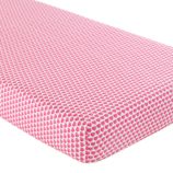 Crib Fitted Sheet (Pink Hearts Print)