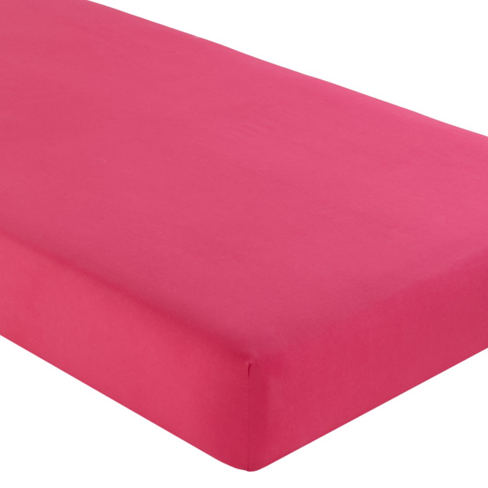 Crib Fitted Sheet (Hot Pink)