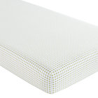 Green XO Print Crib Fitted Sheet