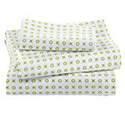 Fine Prints Green XO Toddler Sheet Set(includes 1 fitted sheet, 1 flat sheet and 1 case)