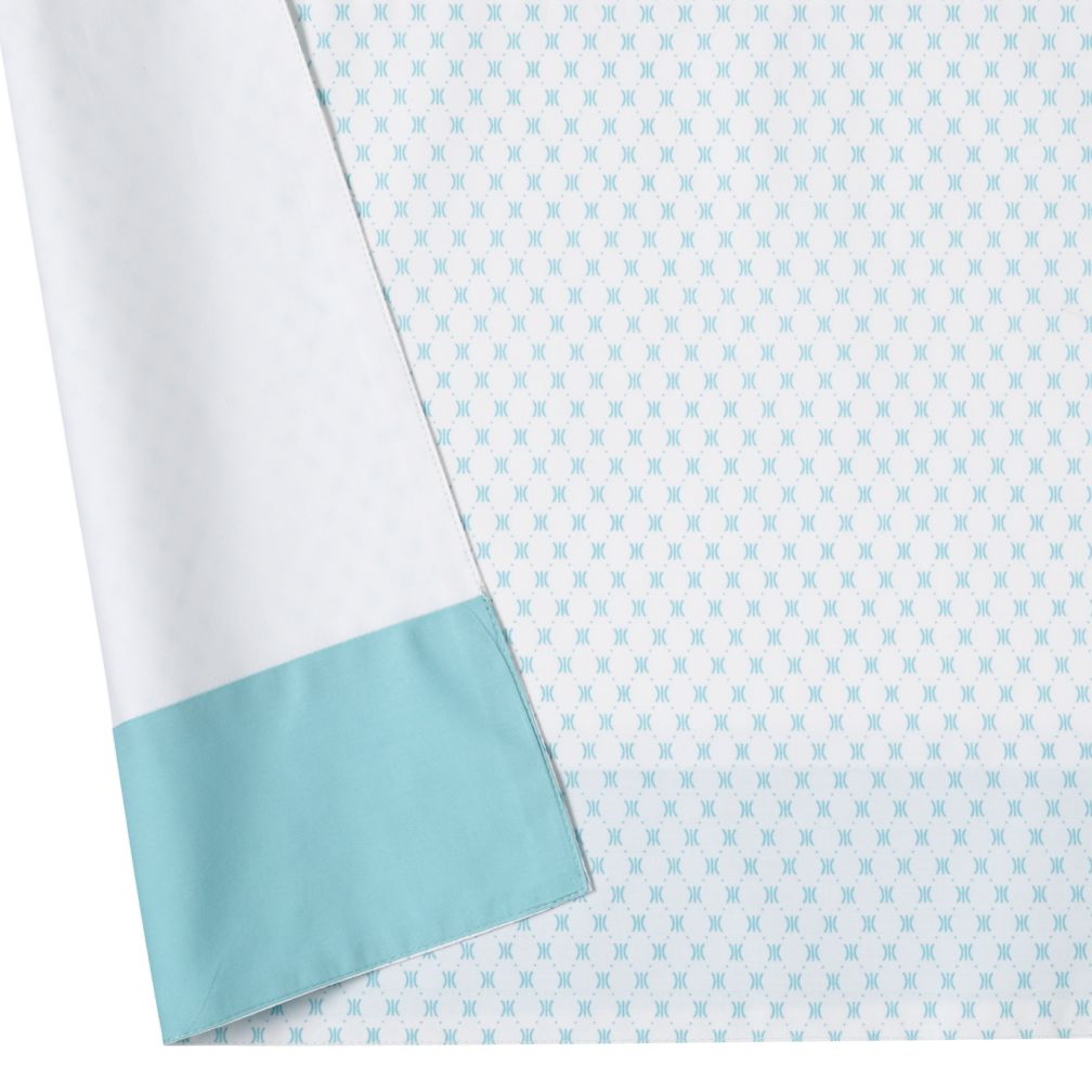 Fine Prints Crib Skirt (Aqua Diamonds)