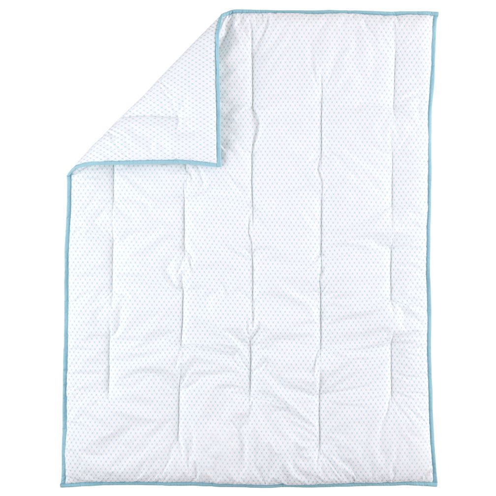 Fine Prints Crib Quilt (Aqua Diamonds)