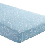 Crib Fitted Sheet (Lt. Blue Clouds)