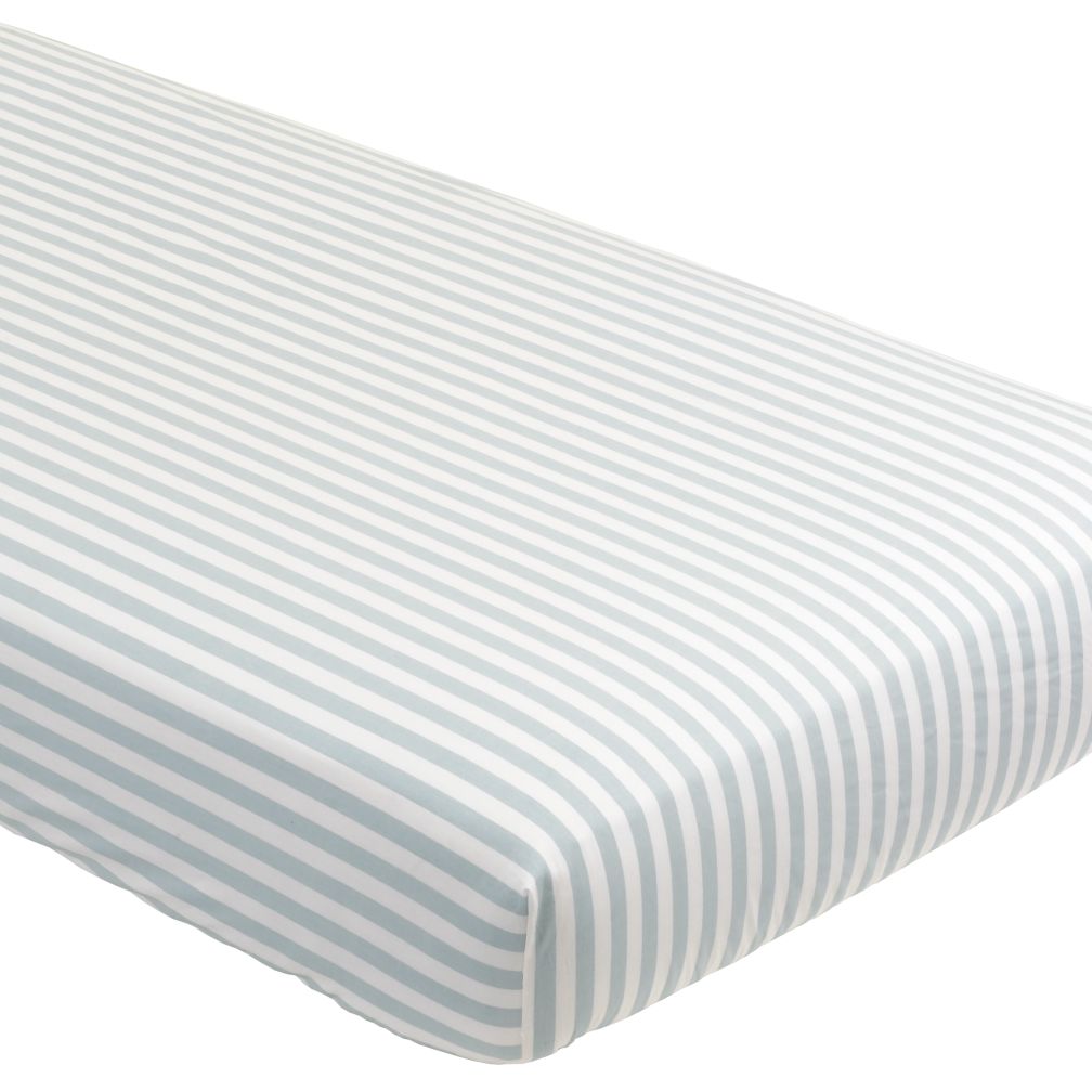 Crib Fitted Sheet (Blue Stripe)