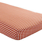Orange Dot Crib Fitted Sheet