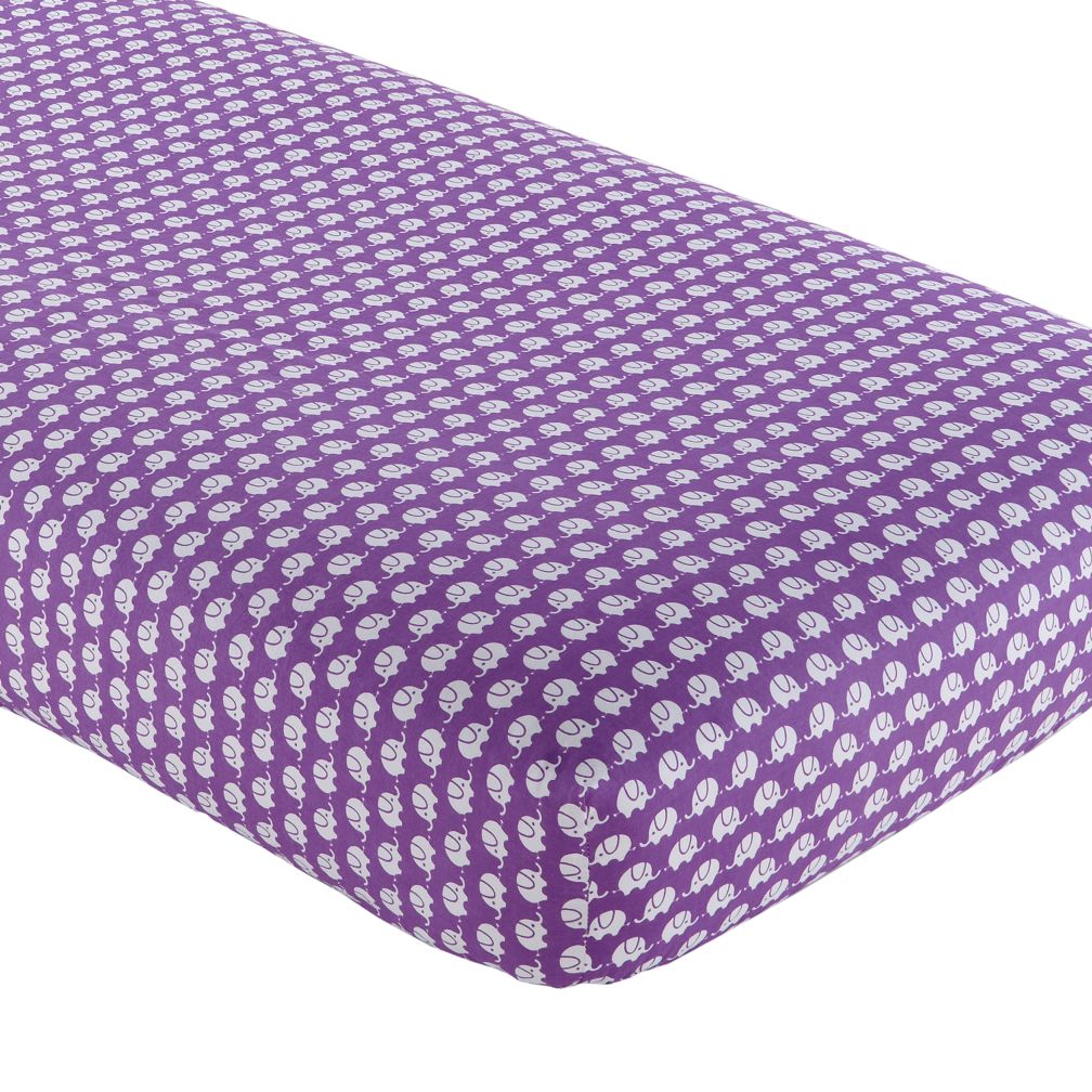 Crib Fitted Sheet (Elephant Print)