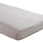 Khaki Dot Crib Fitted Sheet