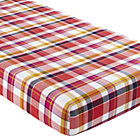 Pink Plaid Crib Fitted Sheet