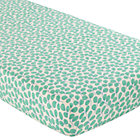 Princess and Pea Green Leaf Crib Fitted Sheet