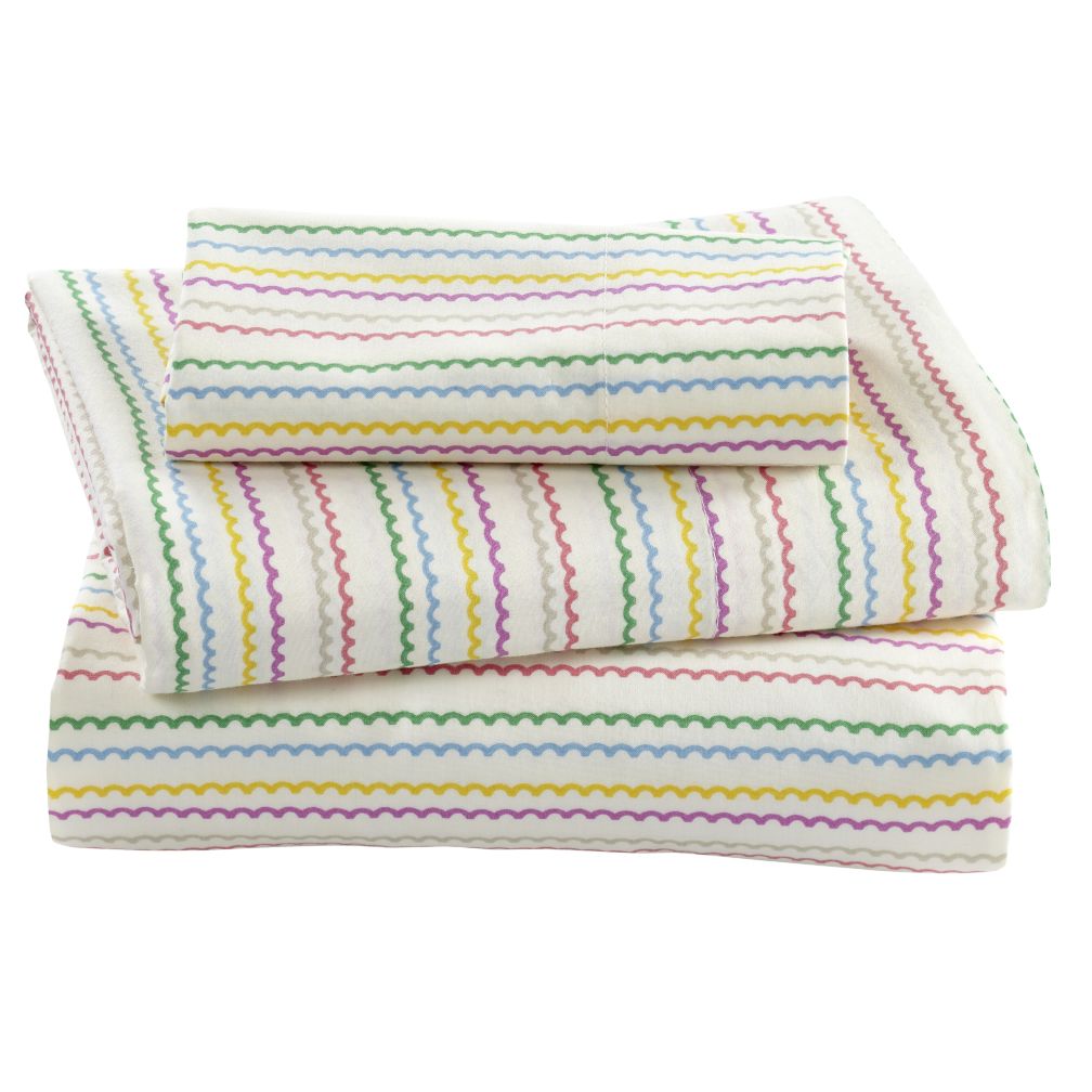 Princess and Pea Toddler Sheet Set (Multi Stripe)