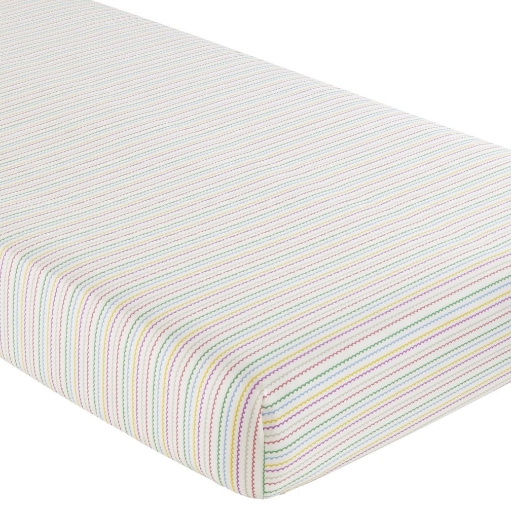 Crib Fitted Sheet (Multi Stripe)