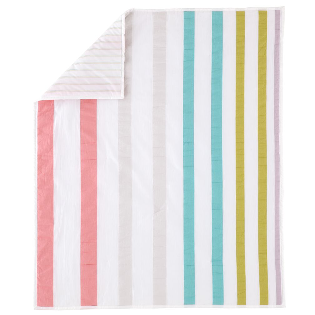 Sherbet Stripes Crib Quilt