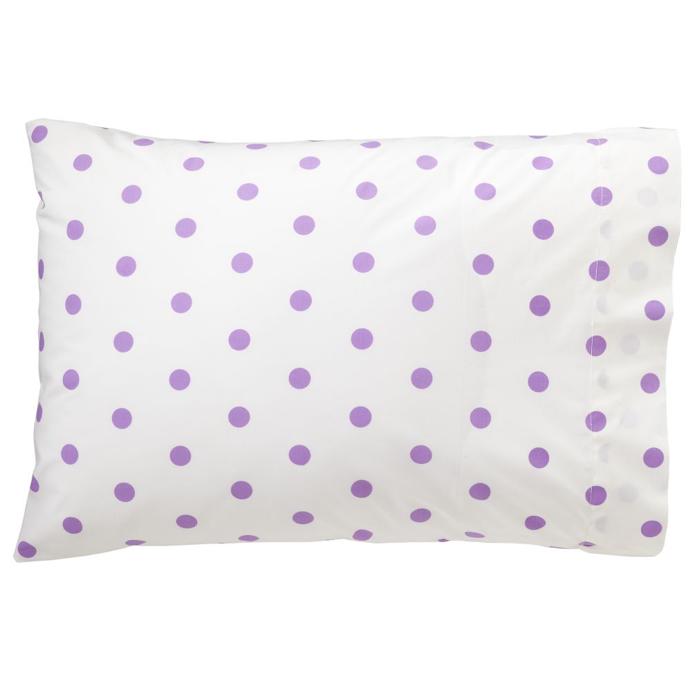 Purple Polka Dot Pillowcase