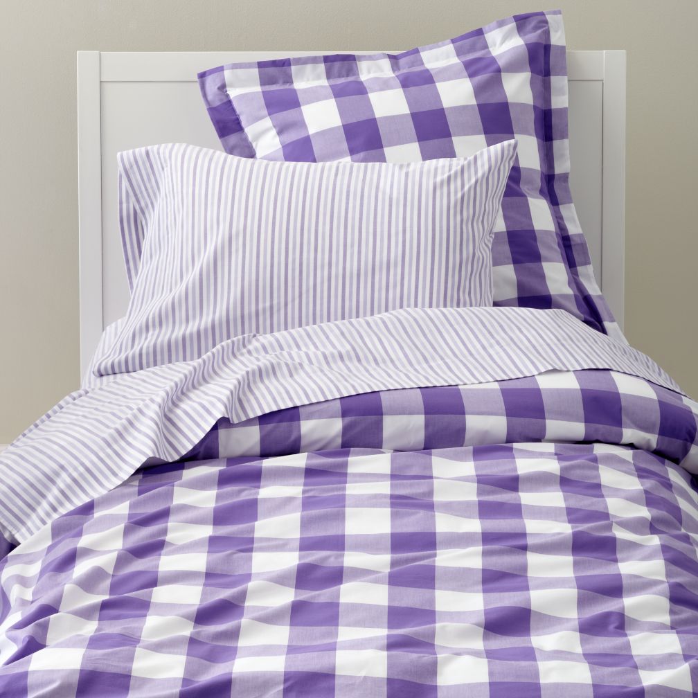 Breezy Gingham Duvet Cover (Lavender)
