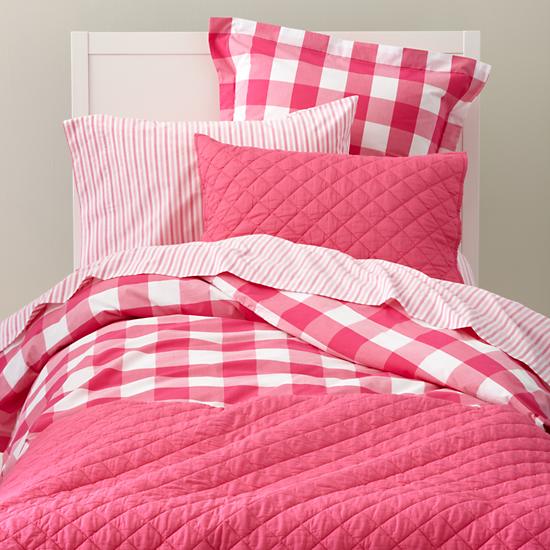 Crate Barrel Look Alikes Land Of Nod Gingham Duvet Cover And Sham