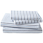Full Dk. Blue Stripe Sheet Set(includes 1 fitted sheet, 1 flat sheet and 2 cases)