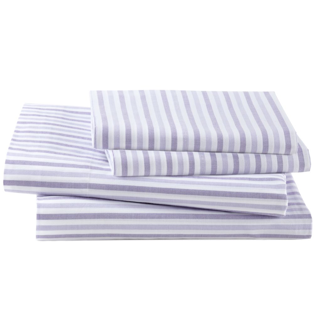 Breezy Stripe Sheet Set (Lavender)