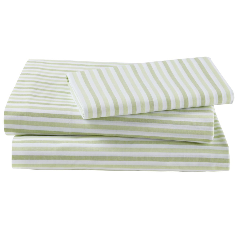 Breezy Stripe Green Sheet Set (Twin)