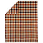 Twin Brown Plaid Flannel Duvet Cover