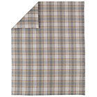 Twin Grey Plaid Flannel Duvet Cover