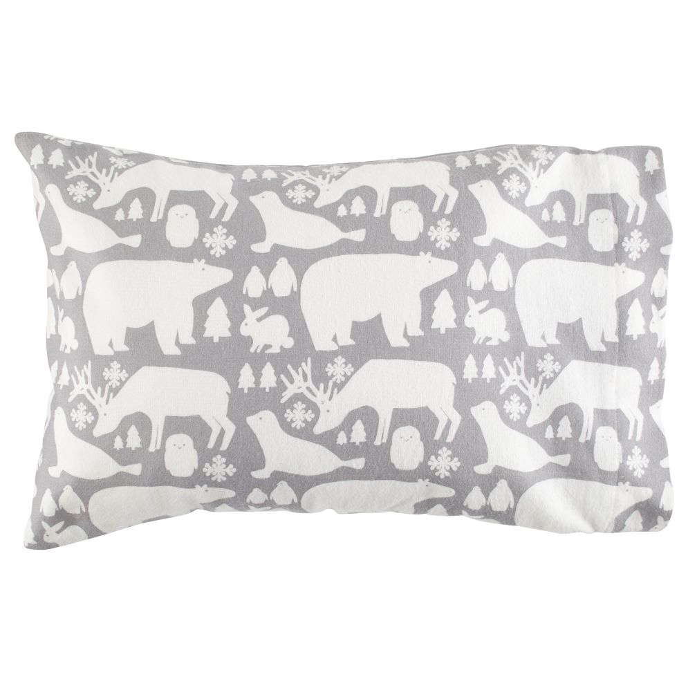 Queen Great White North Flannel Sheet Set The Land of Nod