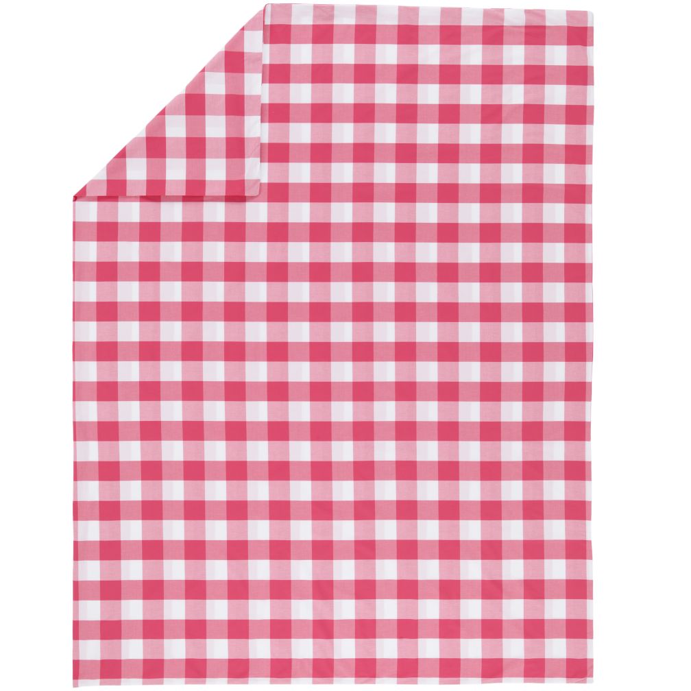 Hot Pink Breezy Gingham Duvet Cover (Twin)