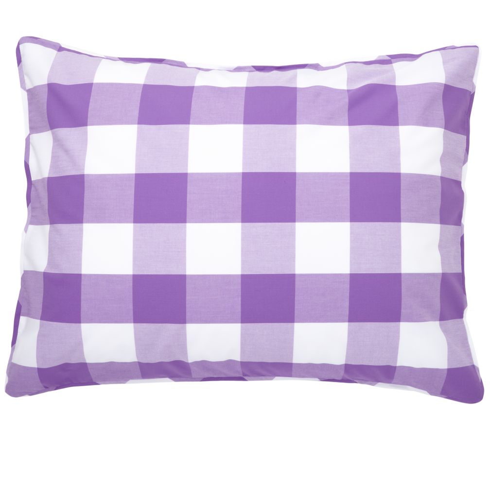 Breezy Gingham Sham (Lavender)