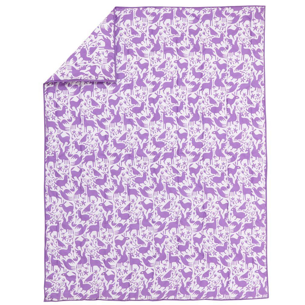 Animales Gráficos Lavender Comforter (Twin)