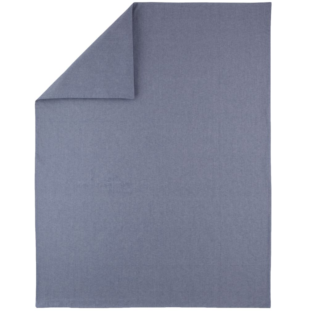 Full/Queen Blue Chambray Duvet Cover