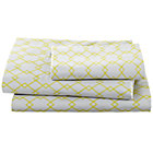 Twin Grey Diamonds Sheet Set(includes 1 fitted sheet, 1 flat sheet and 1 case)