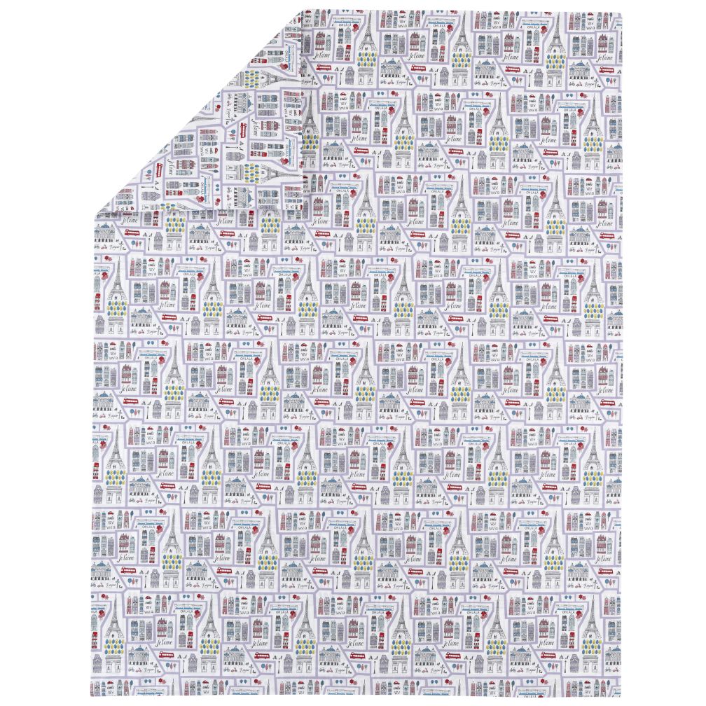 Full/Queen Streets of Paree Duvet Cover
